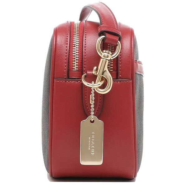 SpreeSuki Coach Crossbody Bag Jes Crossbody In Signature Canvas Brown 1941 Red 68168