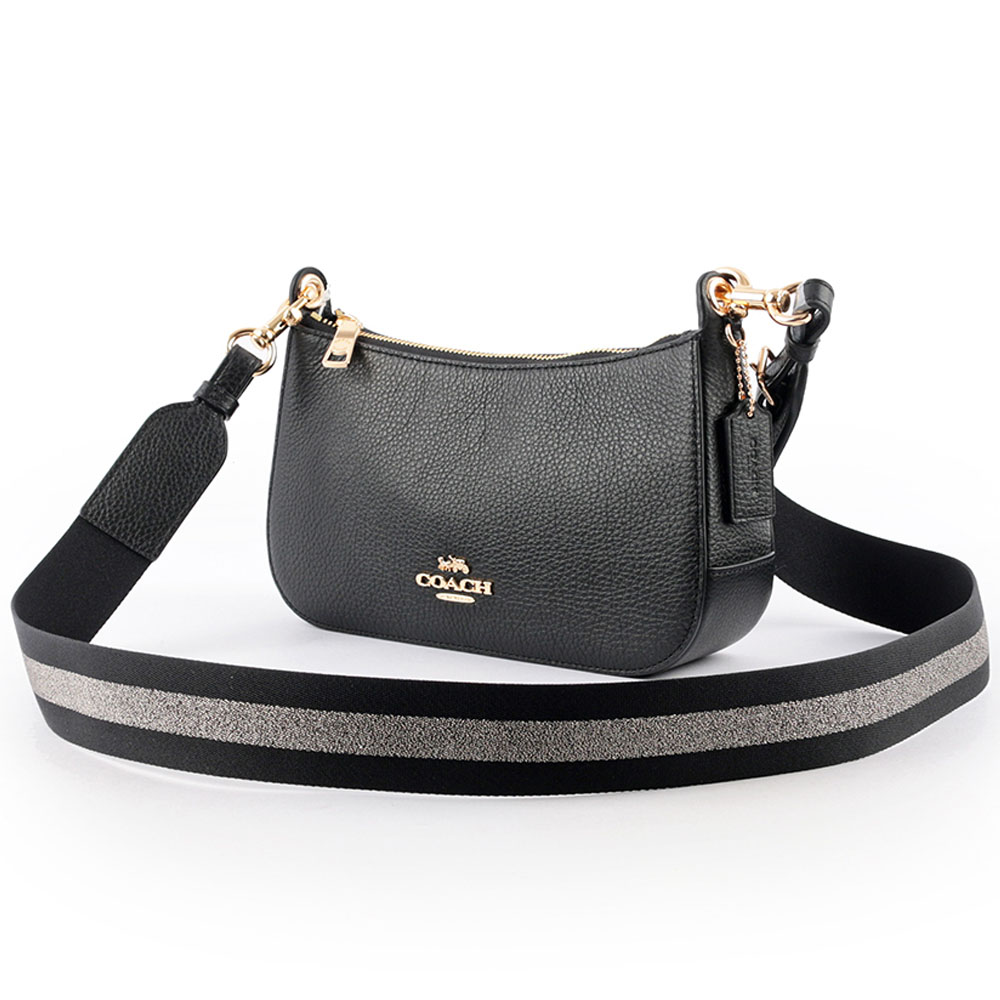 SpreeSuki Coach Crossbody Bag Jes Baguette Crossbody Black C7265