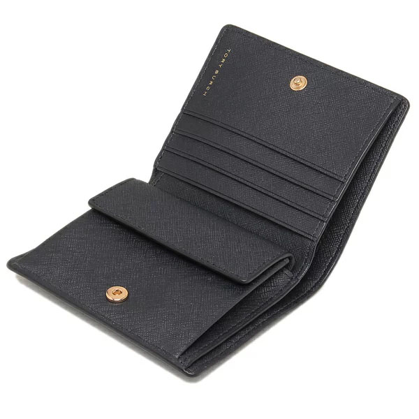 SpreeSuki Tory Burch Small Wallet Emerson Mini Wallet Navy Dark Blue