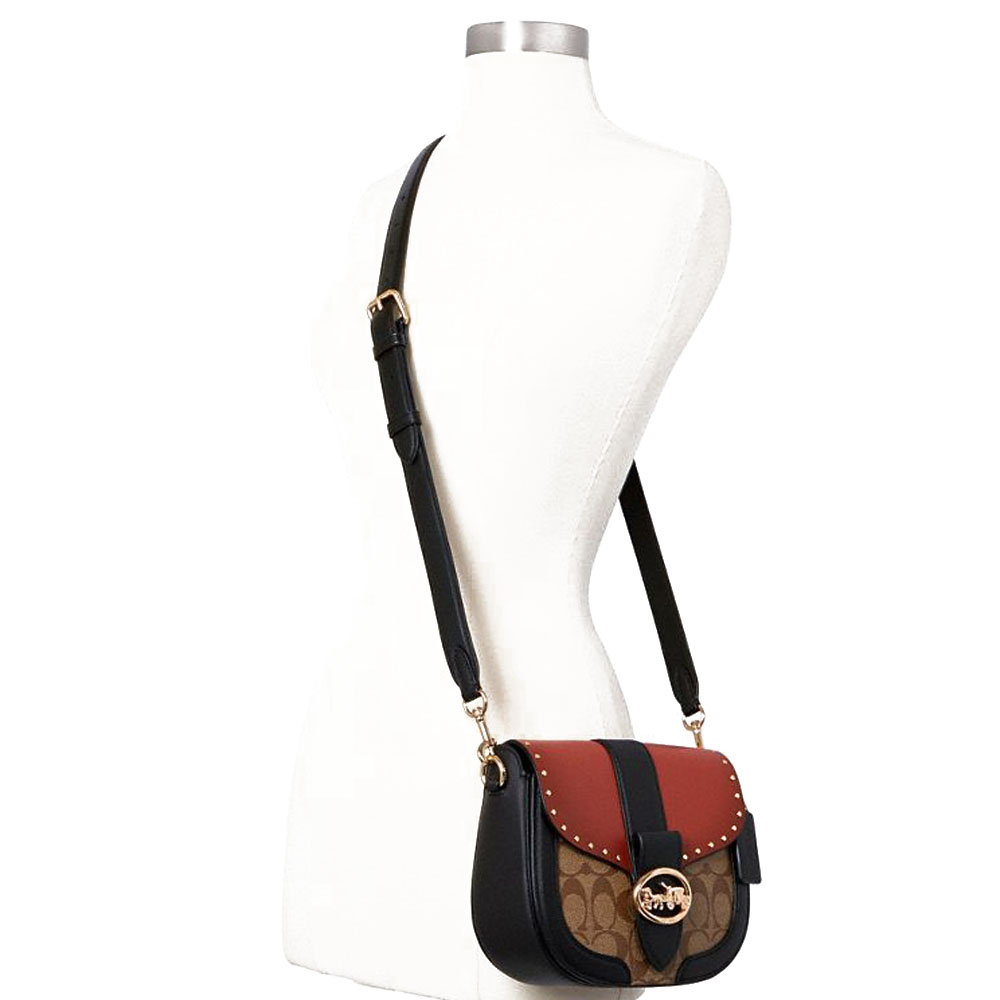 SpreeSuki Coach Crossbody Bag Signature Colorblock Rivet