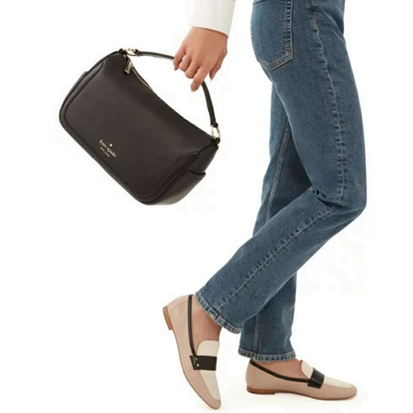 SpreeSuki Kate Spade Crossbody Bag Smoosh Leather Crossbody Black K6047