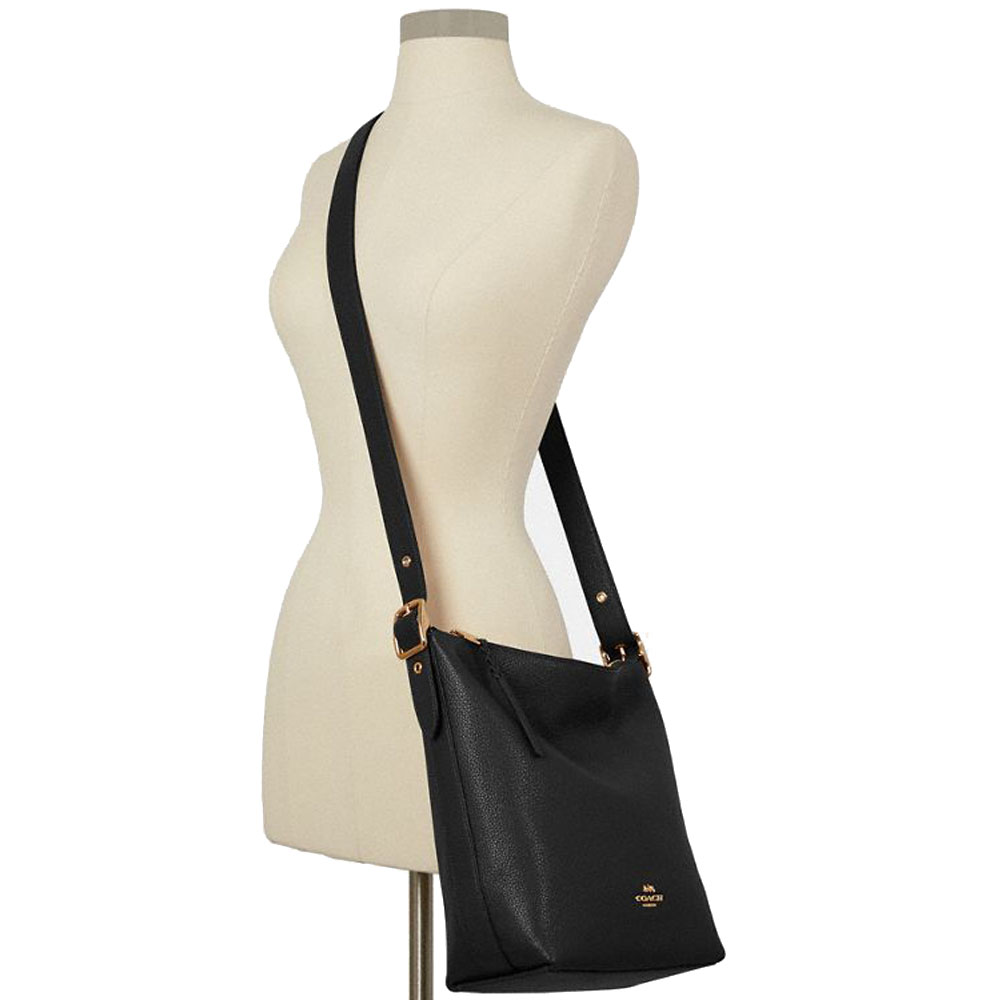 SpreeSuki Coach Crossbody Bag Shoulder Bag Leather Val Duffle Black