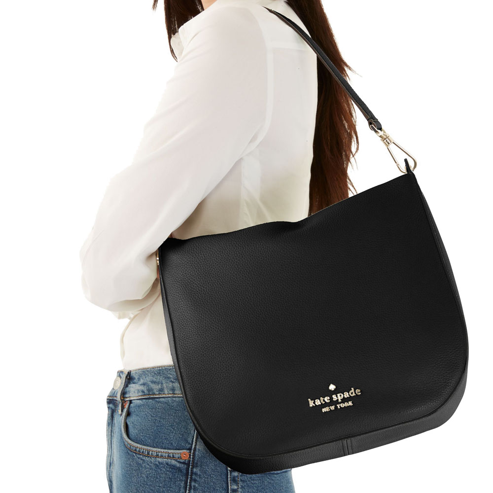 SpreeSuki Kate Spade Shoulder Bag Lexy Pebbled Leather Shoulder Bag Black K4659