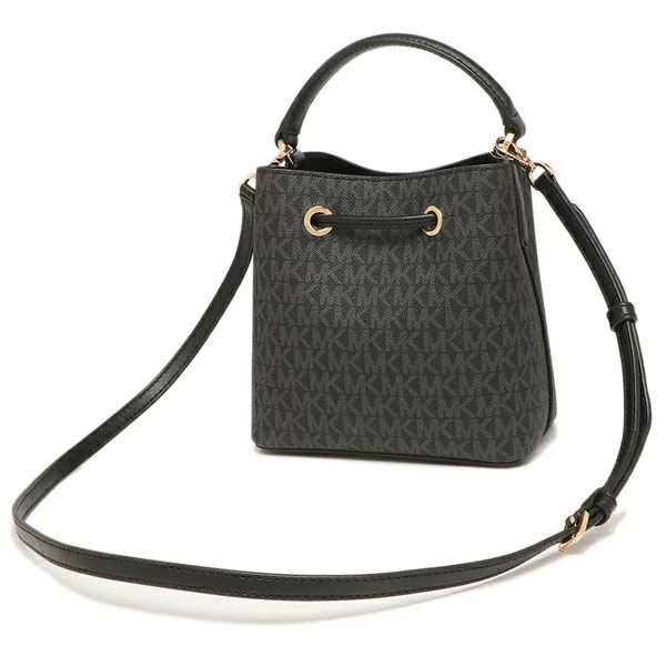 SpreeSuki Michael Kors Crossbody Bag Bucket Bag Suri Small Logo Black