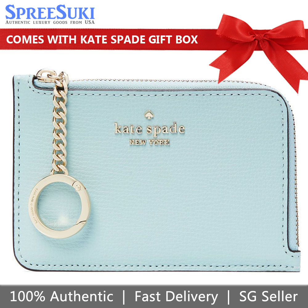 SpreeSuki Kate Spade Darcy Refined Grain Medium LZip Card Holder