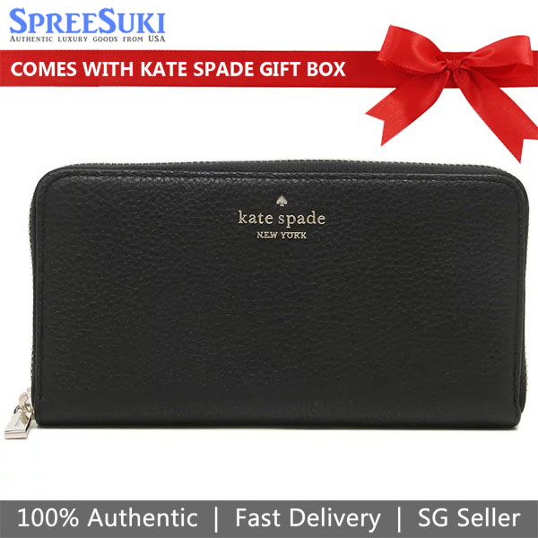 SpreeSuki Kate Spade Long Wallet Large Continental Wallet Pebbled