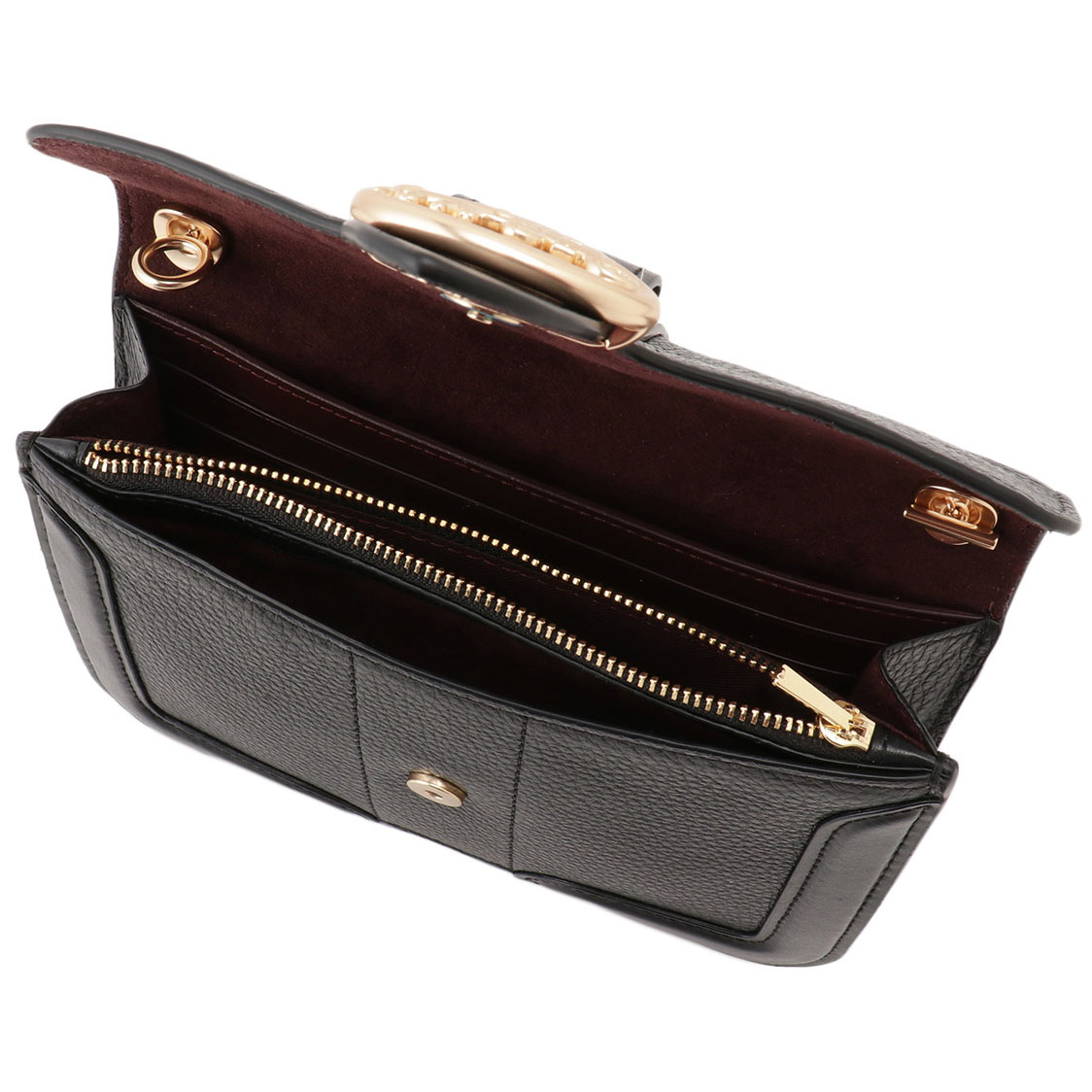 SpreeSuki Coach Crossbody Bag Crossbody With Rivets Black 6925