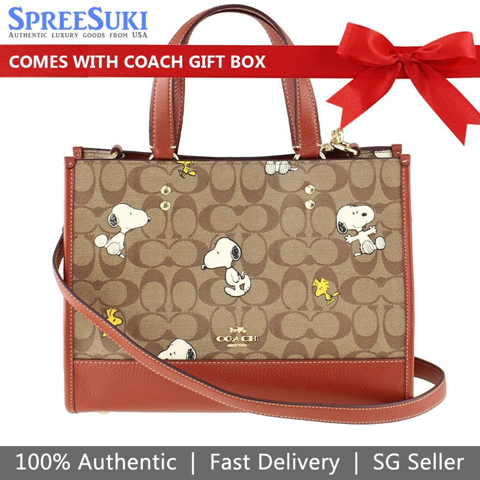 SpreeSuki Coach Coach X Peanuts Dempsey Carryall In Signature Canvas