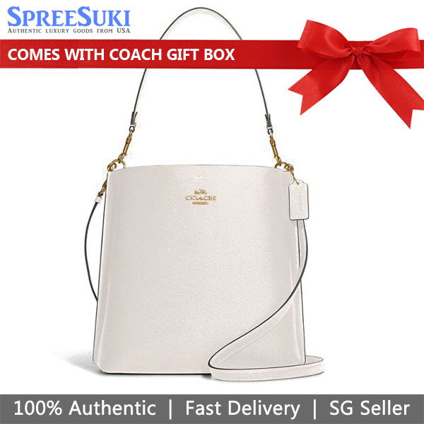 SpreeSuki Coach Crossbody Bag Mollie Bucket Bag Chalk Off White CA214