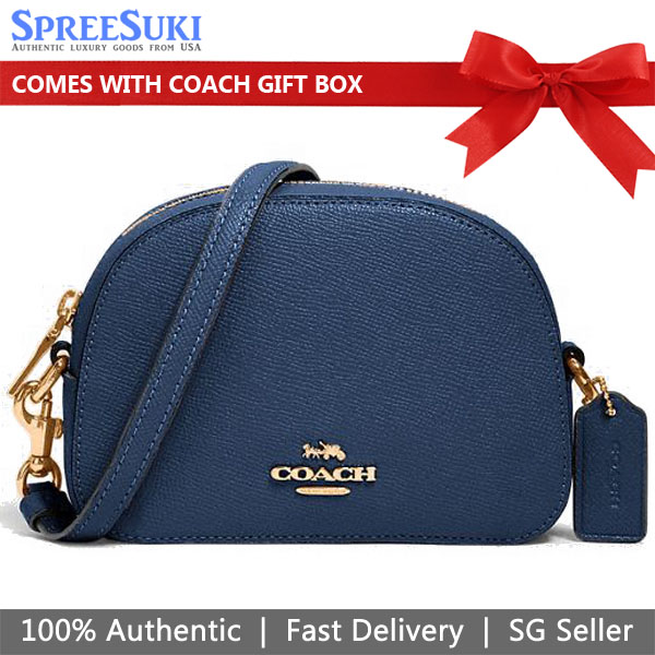 SpreeSuki Coach Crossbody Bag Mini Serena Deep Blue C7944