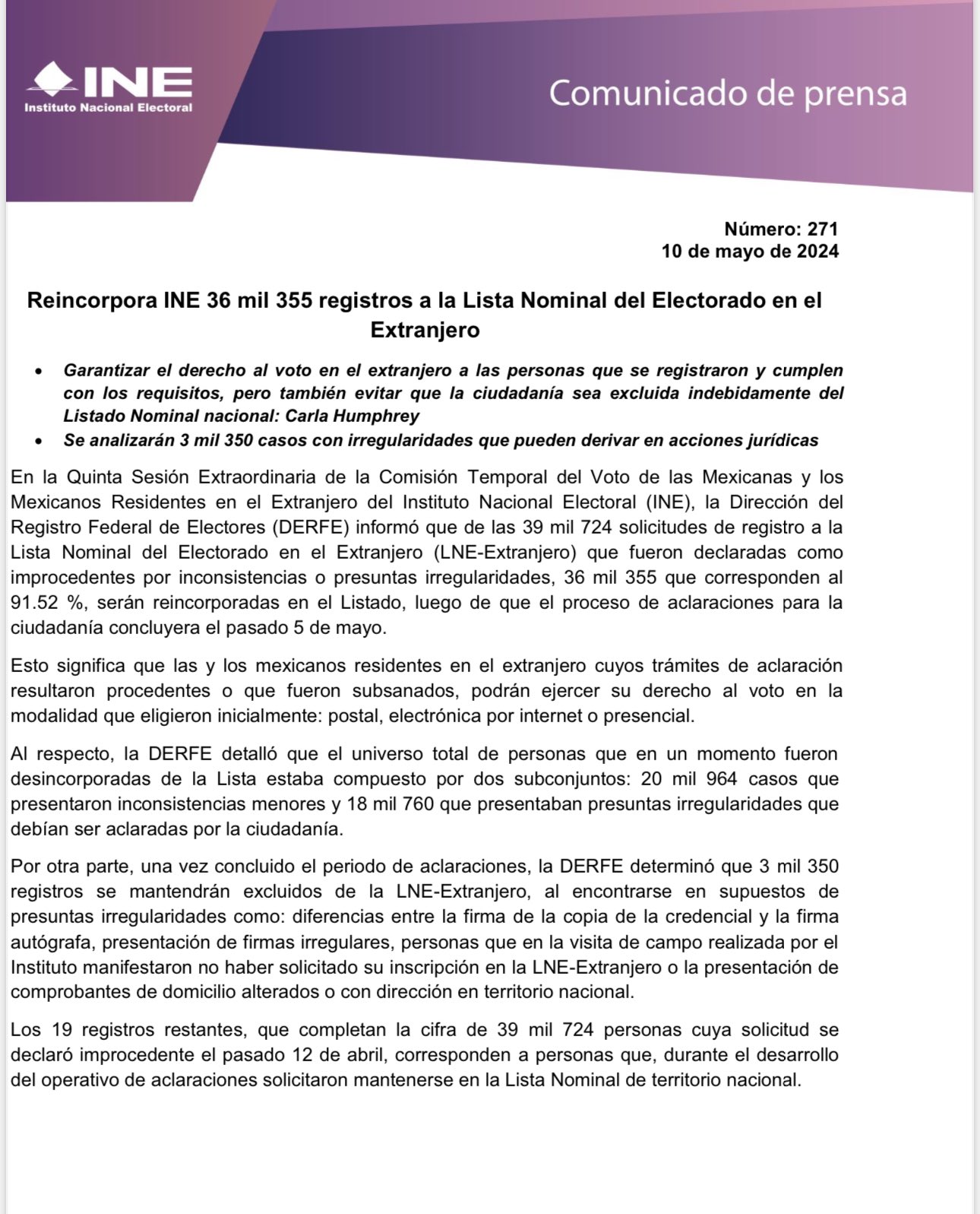 SPR Informa Serán reincorporadas más de 36 mil solicitudes de