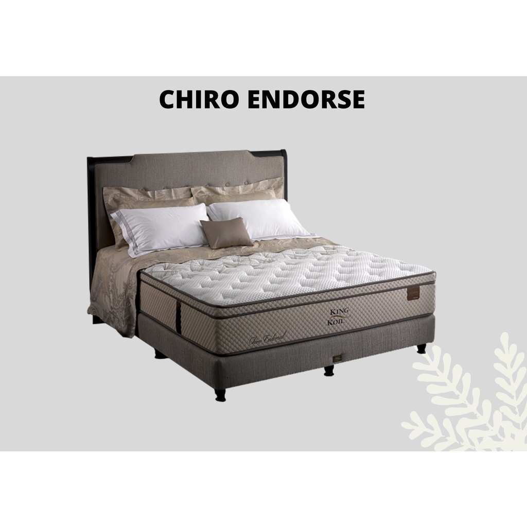 Kasur KING KOIL CHIRO ENDORSED Springbed Full Set Toko Springbed