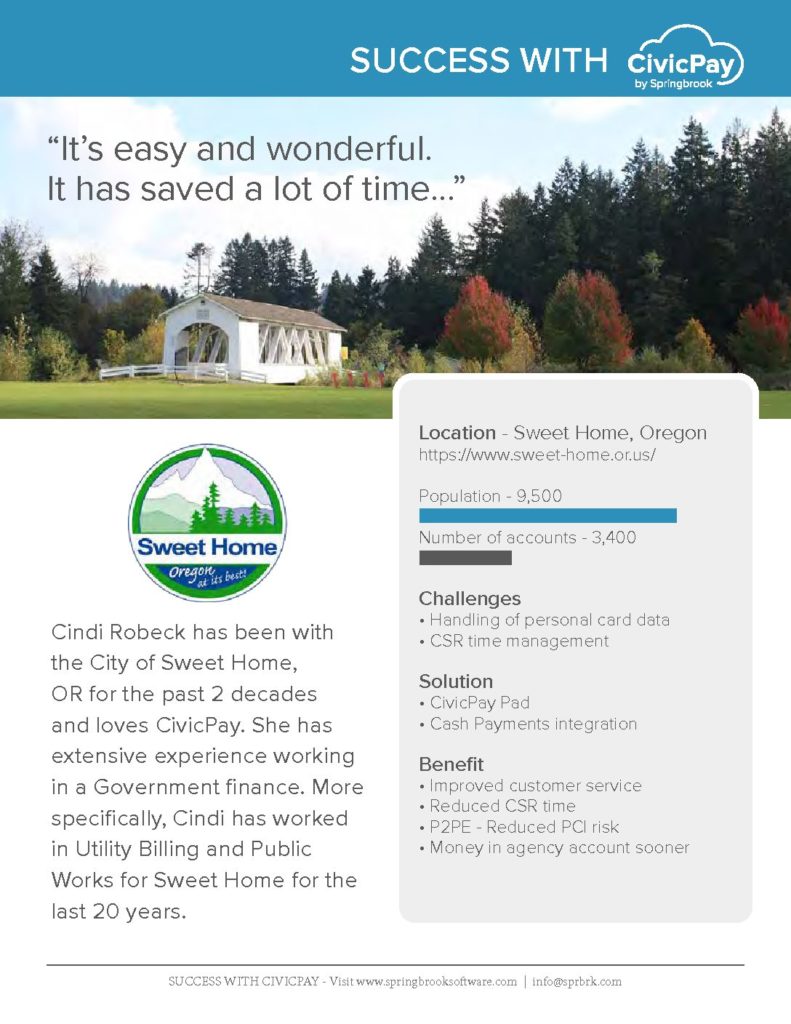 Modernizing with Springbrook’s Online Payment system