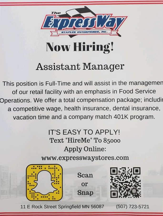 Job Postings Springfield Minnesota Chamber of Commerce