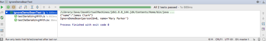 @JsonIgnore Annotation Test Output