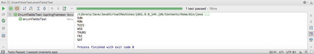 Test Output Java Enum Fields Methods