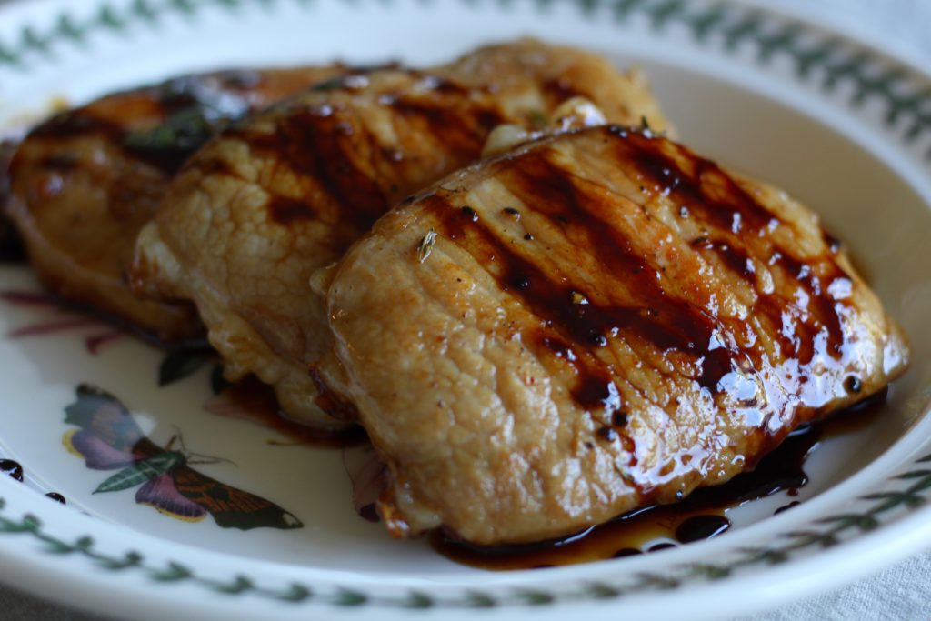 Brined Pork Chops with Apple Cider Vinegar Glaze Springhouse Turtle