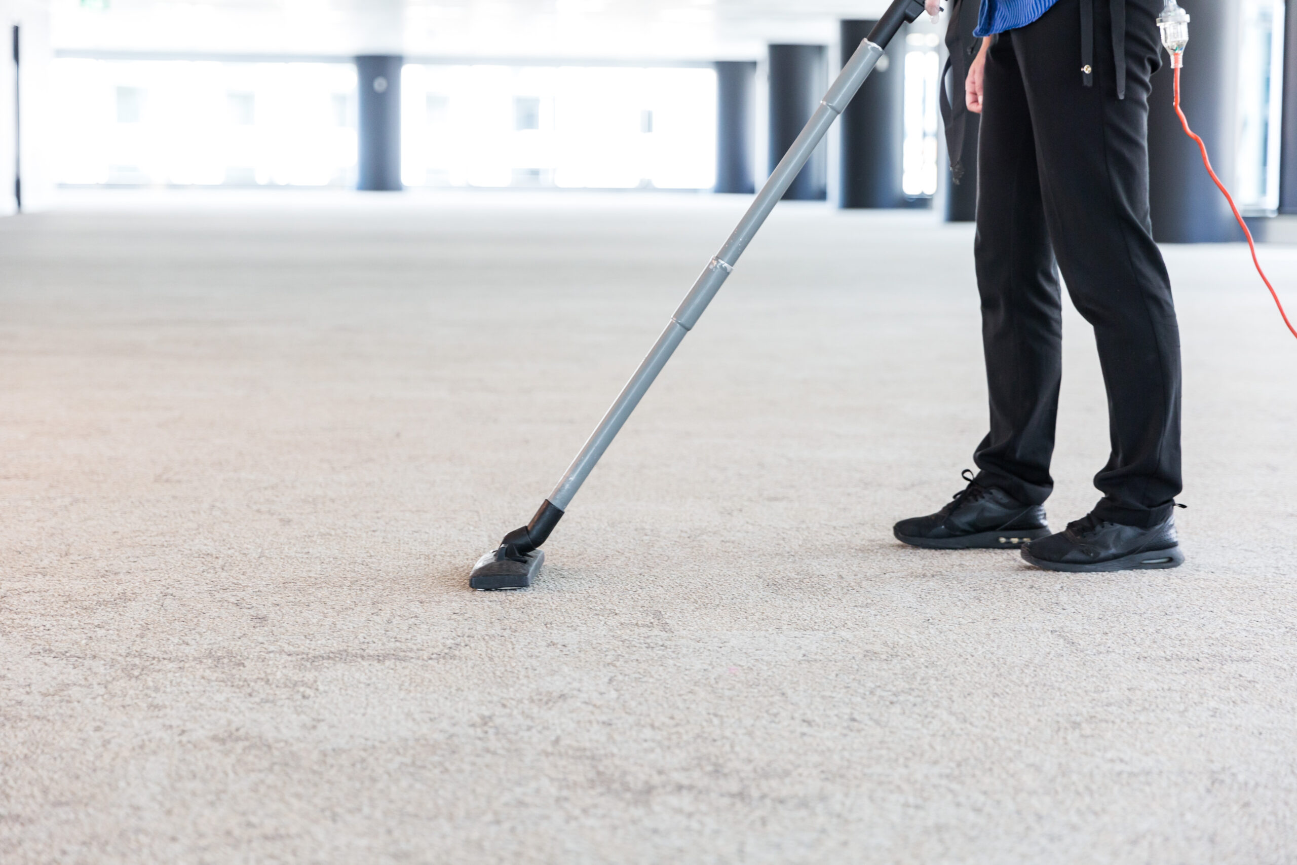 Vacuuming office carpet Springmount Services Commercial & Retail