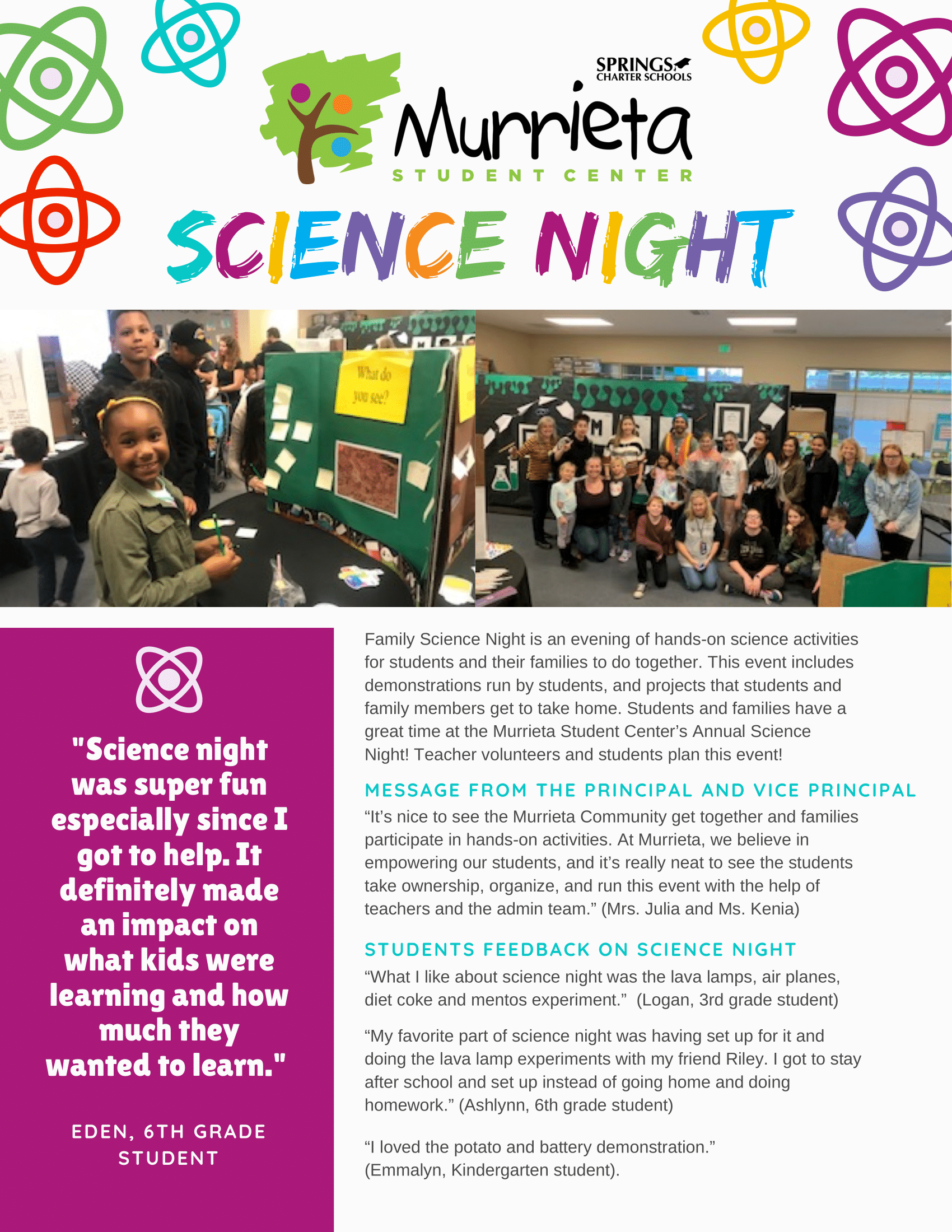 Clubs & Events Springs Charter Schools