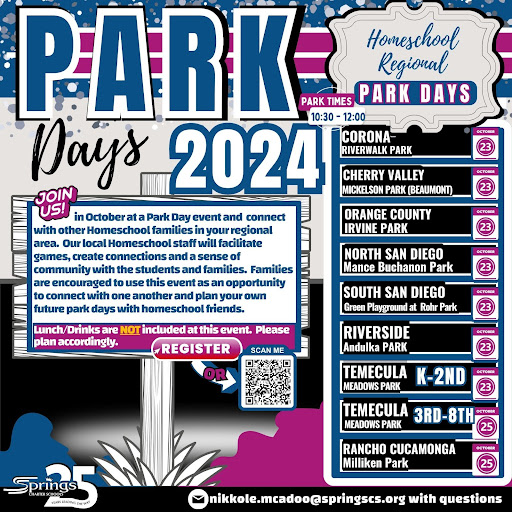 Homeschool Park Days Regional Events Springs Charter Schools