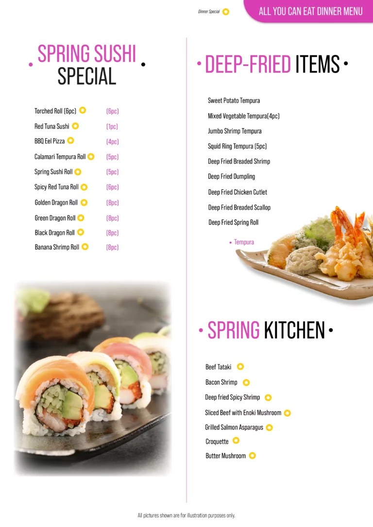 Spring Sushi Hamilton All You Can Eat Sushi