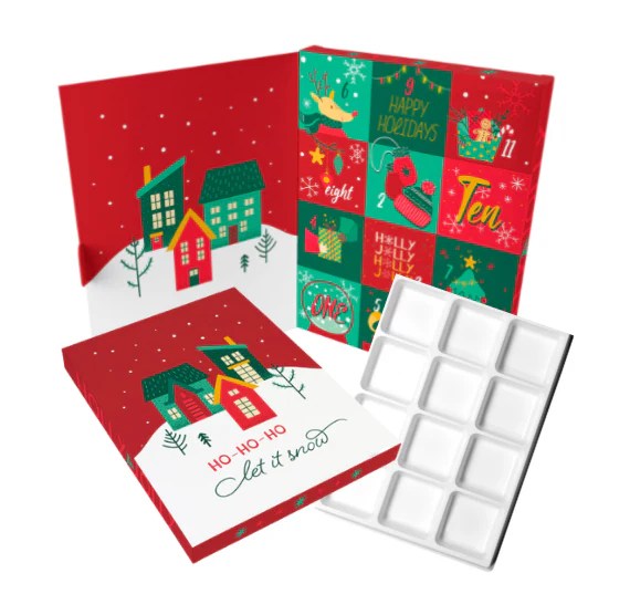 Shop 12 Day Advent Cookie Box with Trays Cookie Advent Calendar