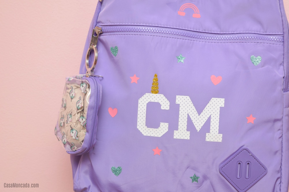 Back to School Monogrammed Unicorn Backpack using Cricut Sprinkle DIY