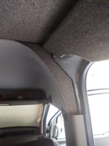 Template for filler piece at rear of cab headliner – Sprinter Adventure Van