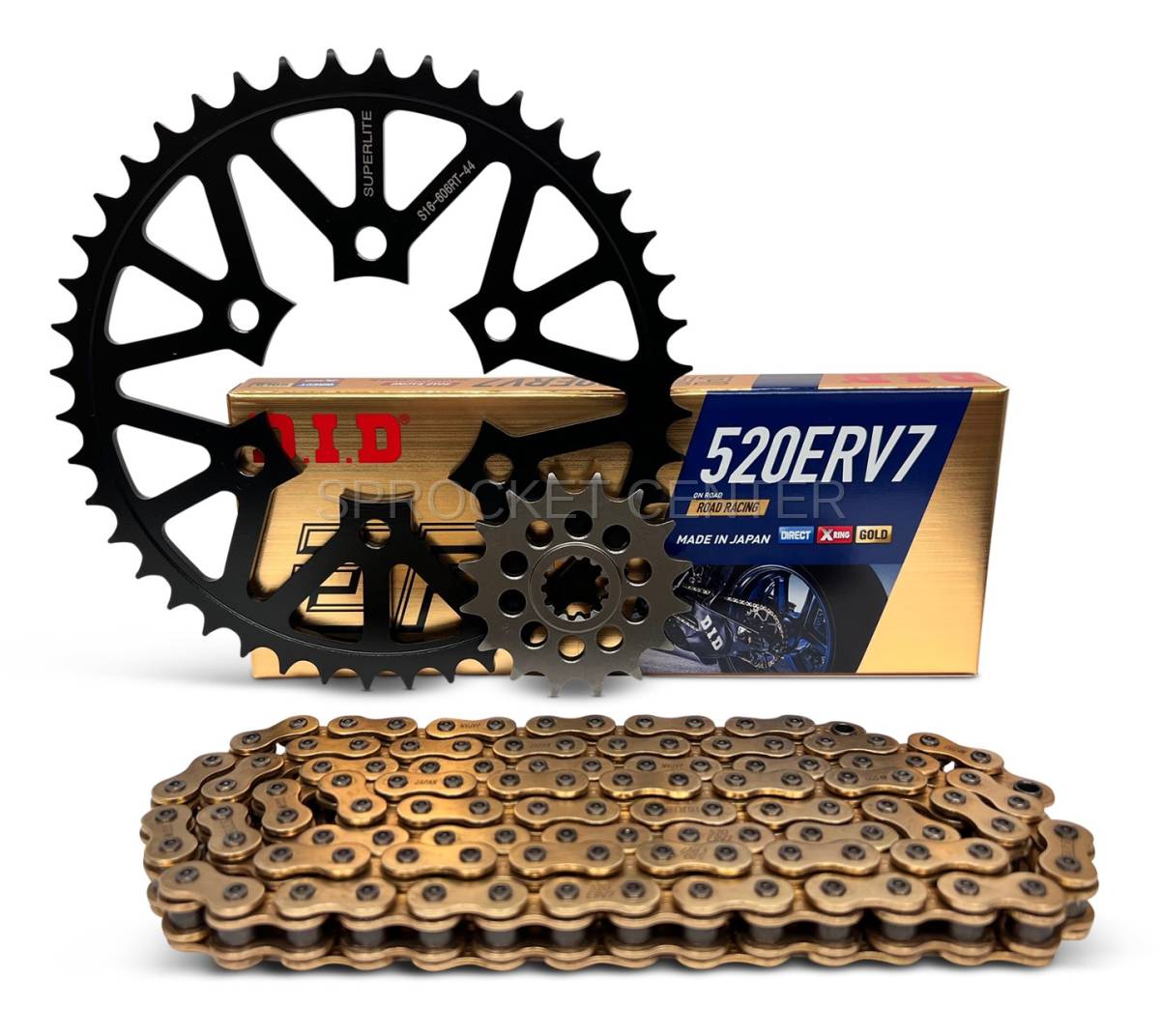 KAWASAKI ZX1000 Ninja (1119) 520 Conv. SUPERLITE RSX Sprocket Set with Chain