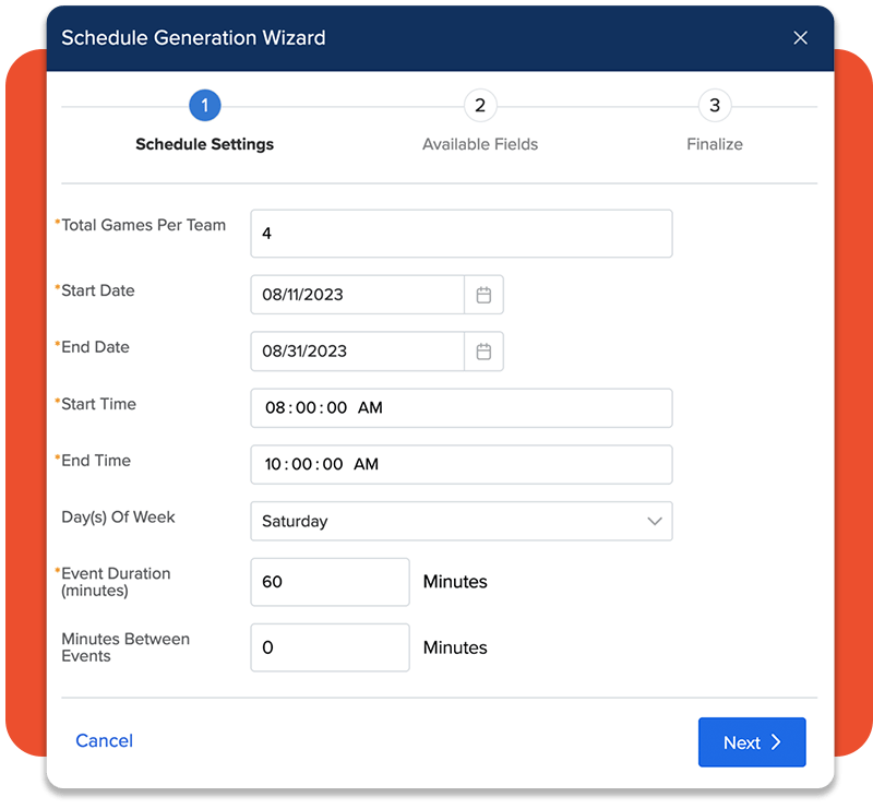 Scheduling Sprocket Sports