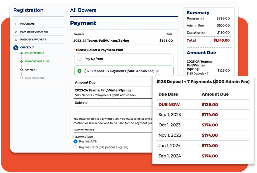 Registration & Payments Sprocket Sports