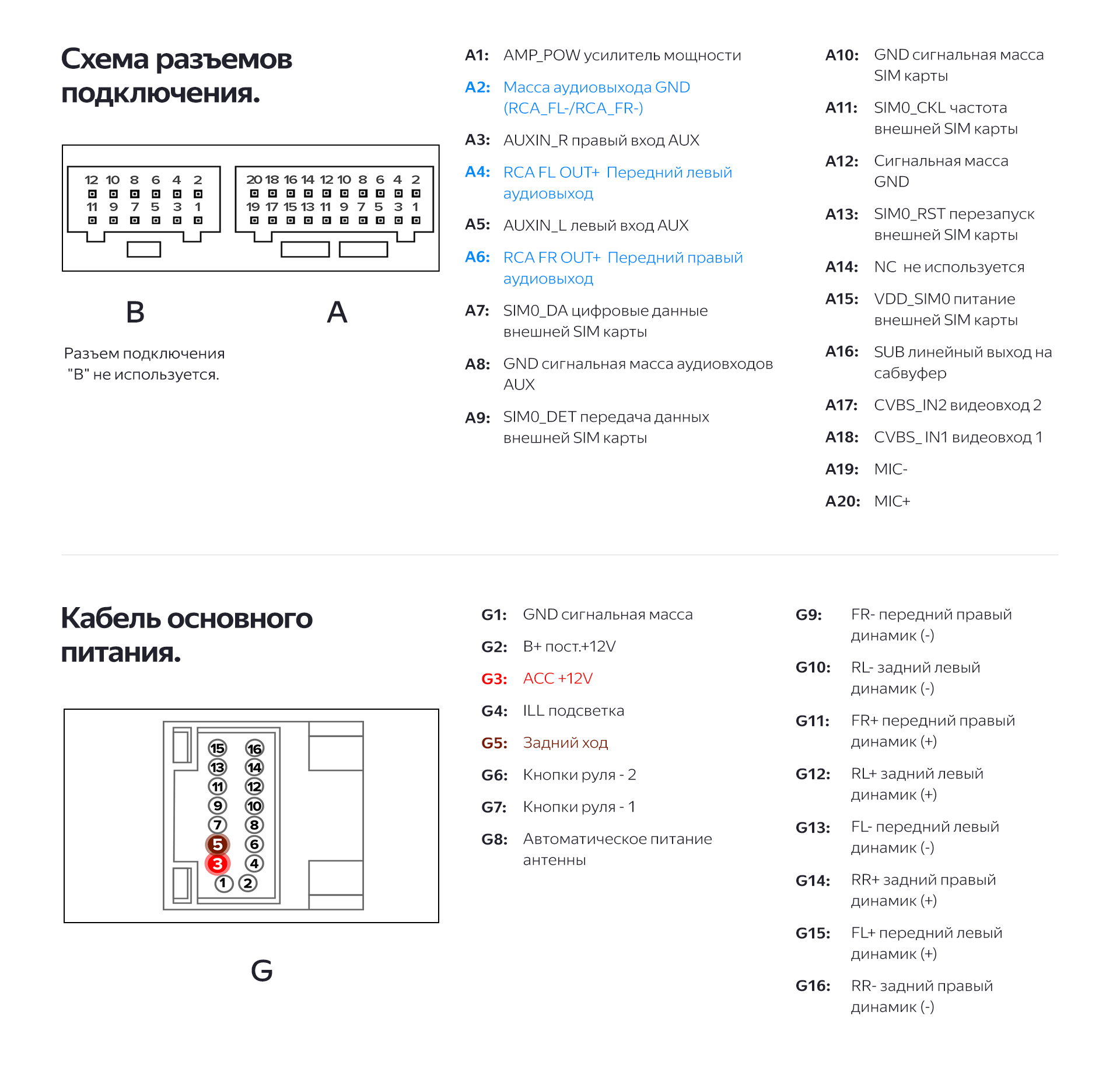 Схема подключения магнитолы junsun v1 pro