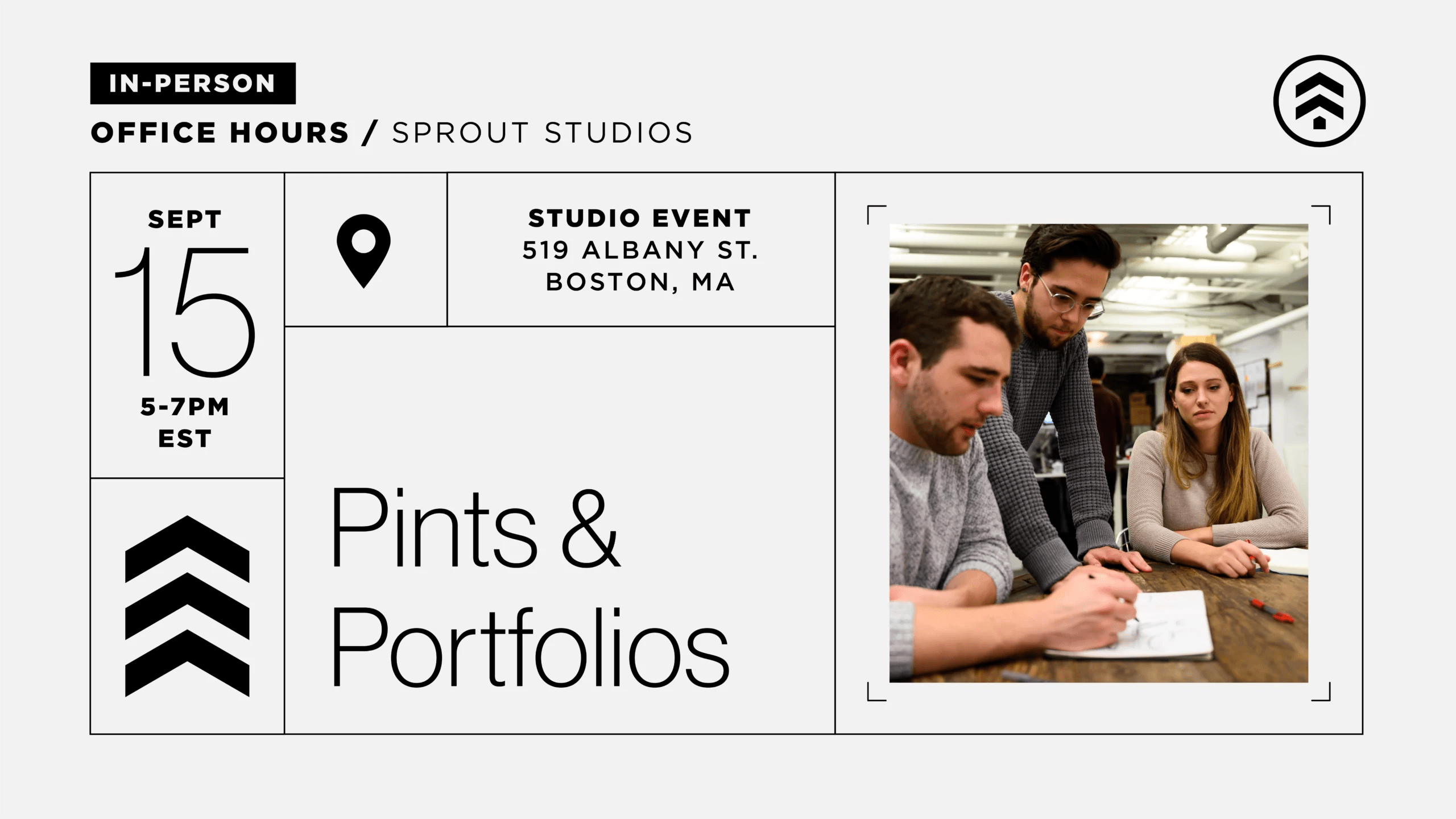OpenStudio Event Pints & Portfolio Reviews Sprout Studios Sprout