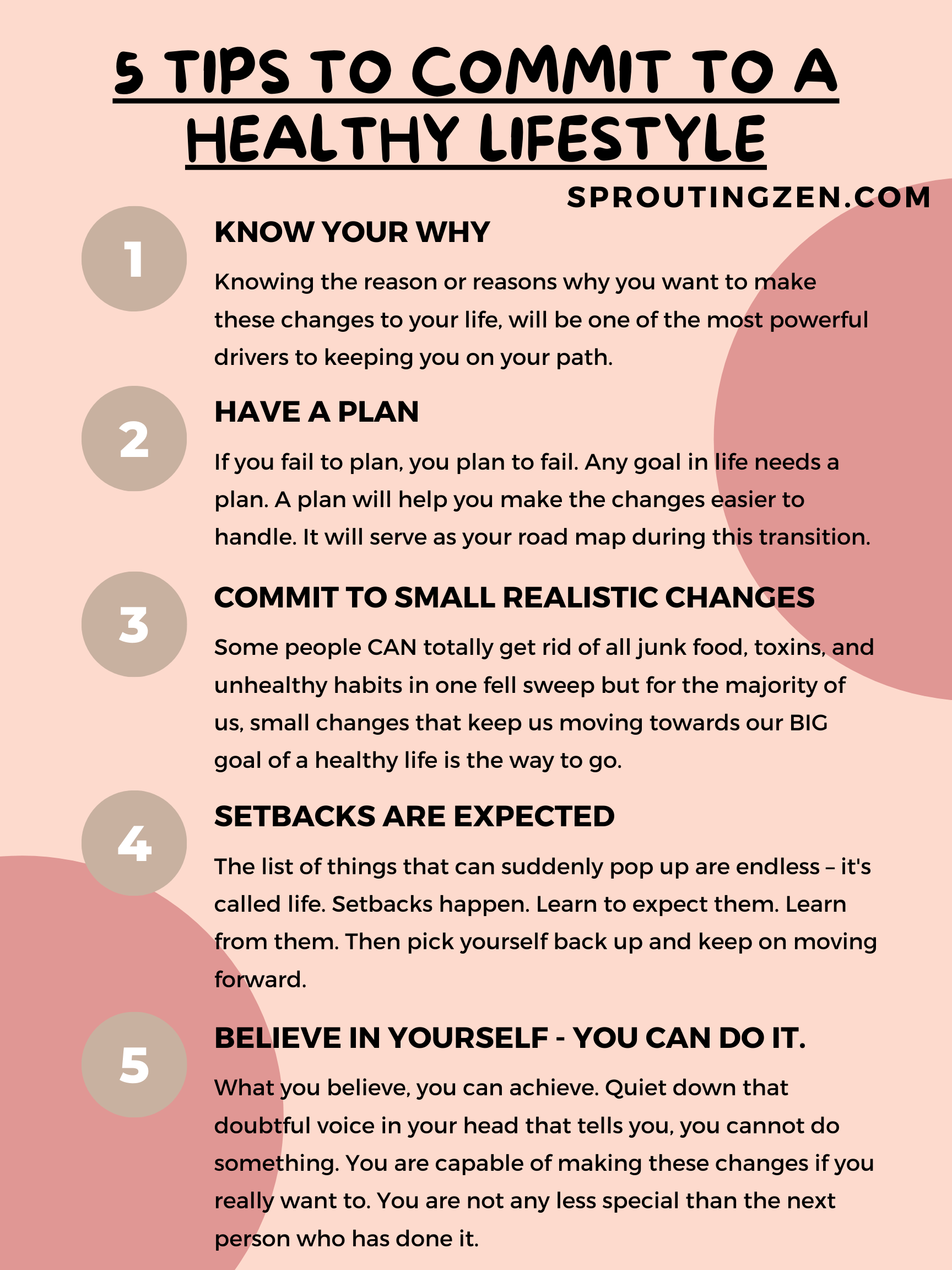 5 TIPS TO COMMIT TO A HEALTHY LIFESTYLE (1) Sprouting Zen