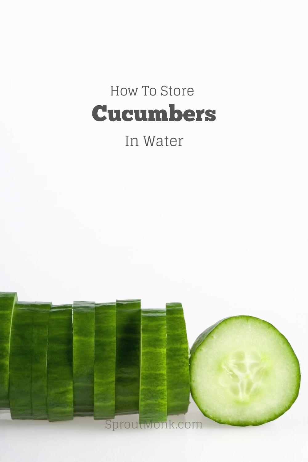 6 Useful Tips For Storing Cucumbers In Water Sprout Monk