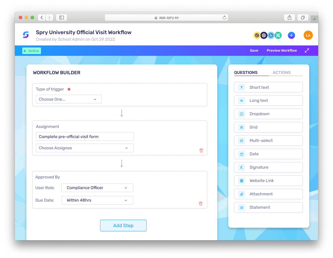Spry Workflow Automate Athletic Department's Tasks