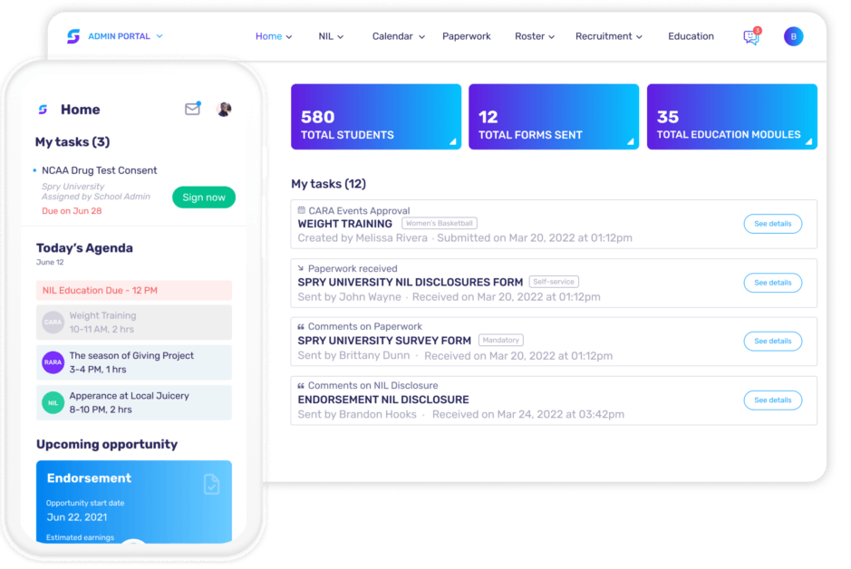 Spry AllInOne Intercollegiate Athletics Management Tool