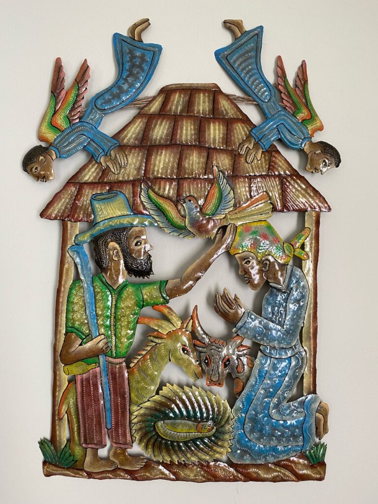 Haitian Painted Metal Art