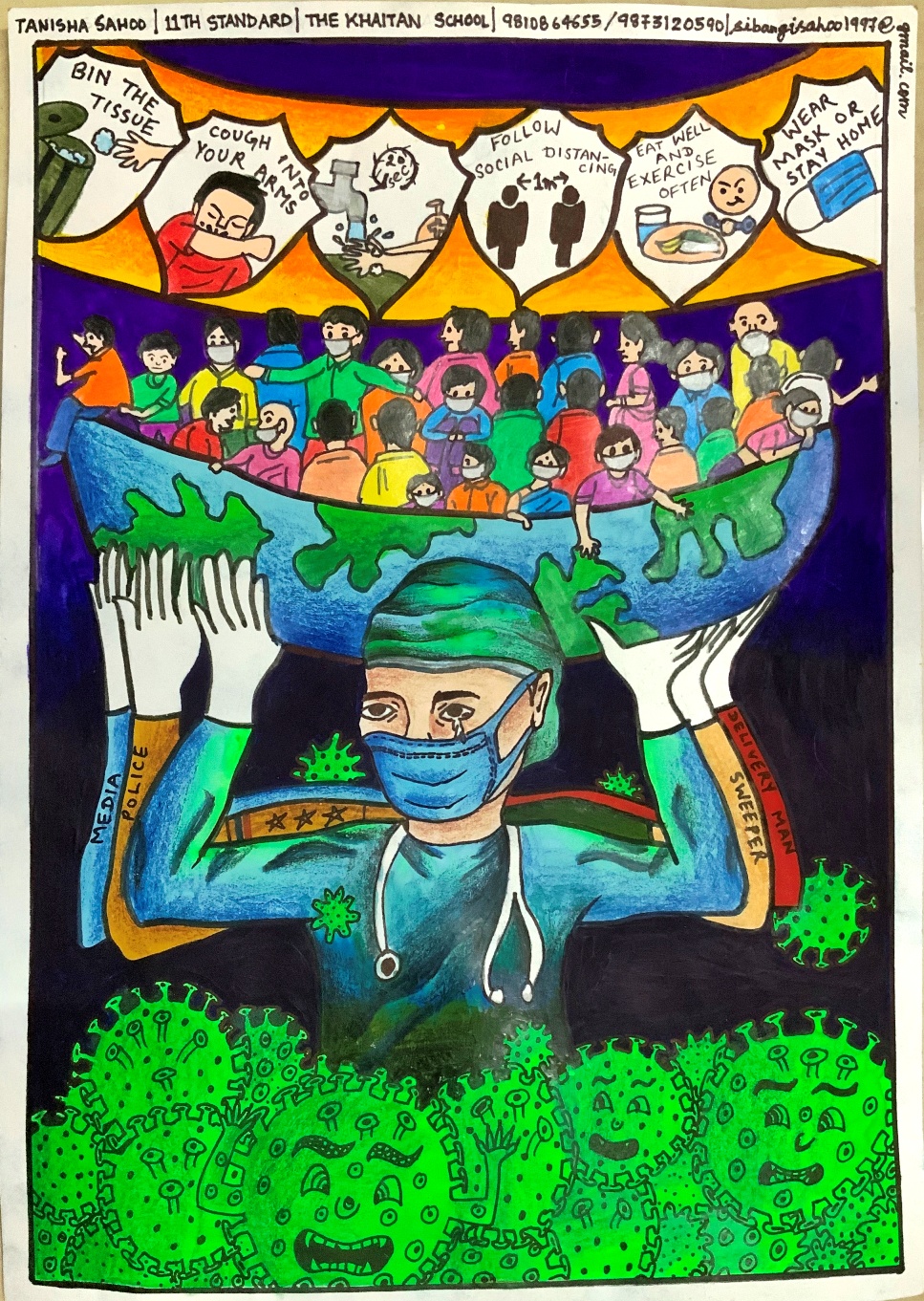 Poster Making Results on Covid19 Society for Promotion for Science