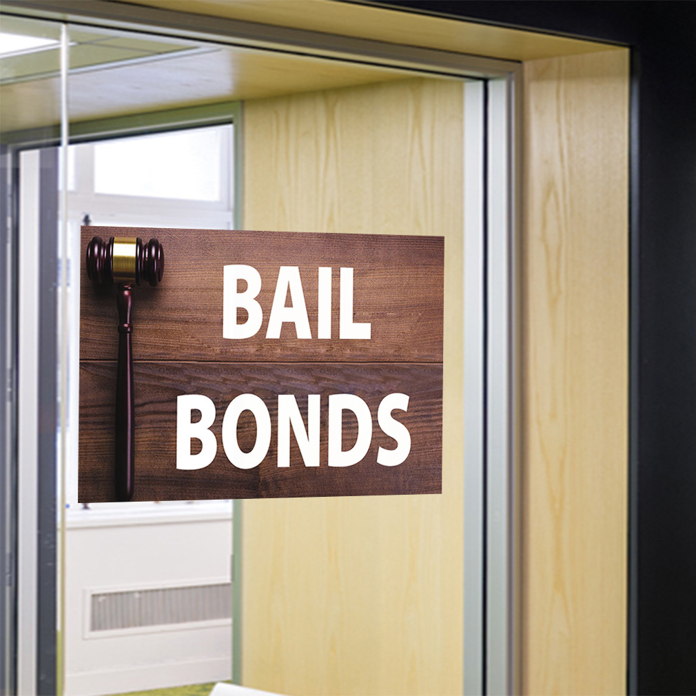 Decal Stickers Bail Bonds Red Vinyl Store Sign Label Business eBay