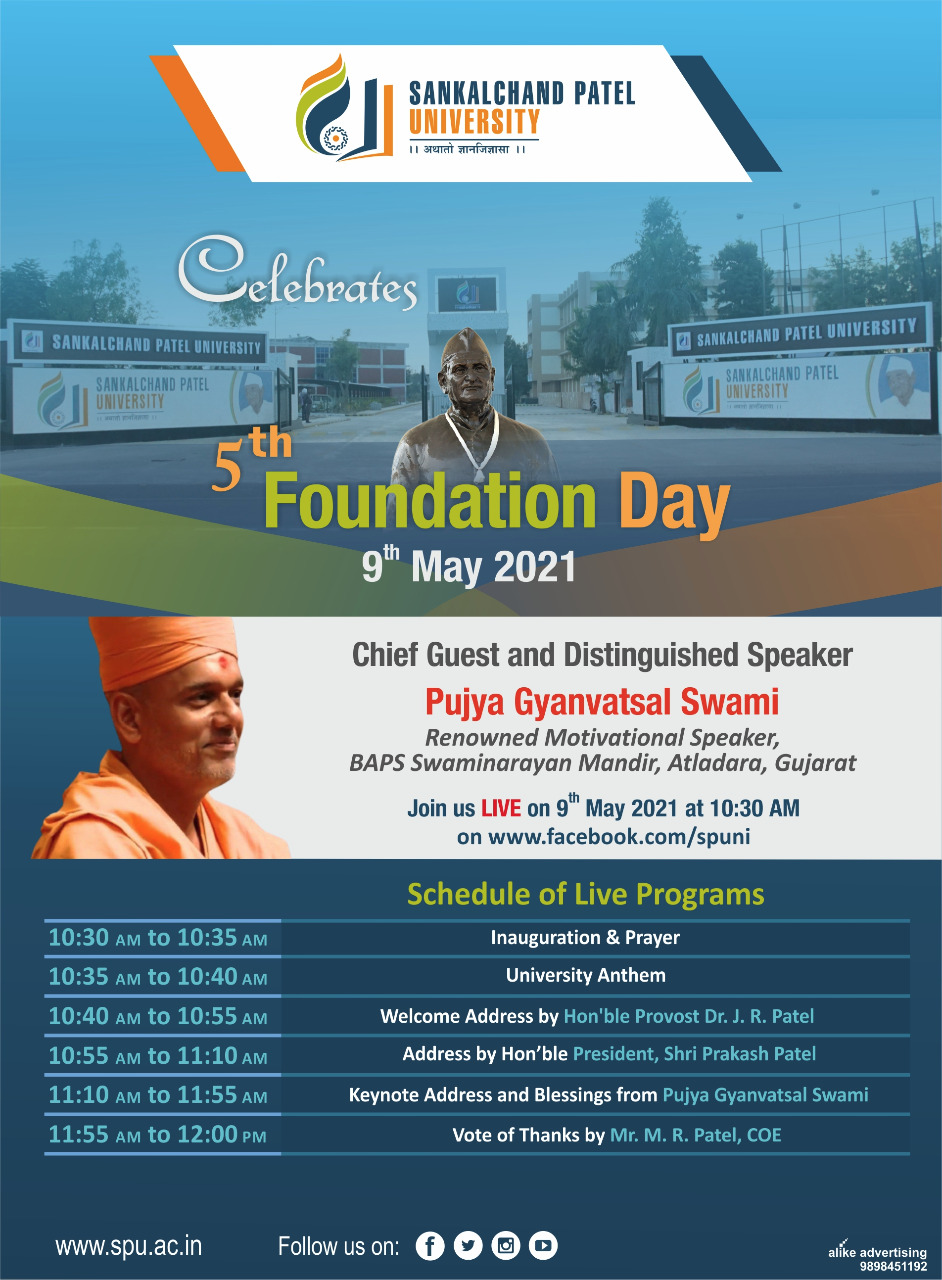 We are going to celebrate our 5th Foundation day of our University SPU