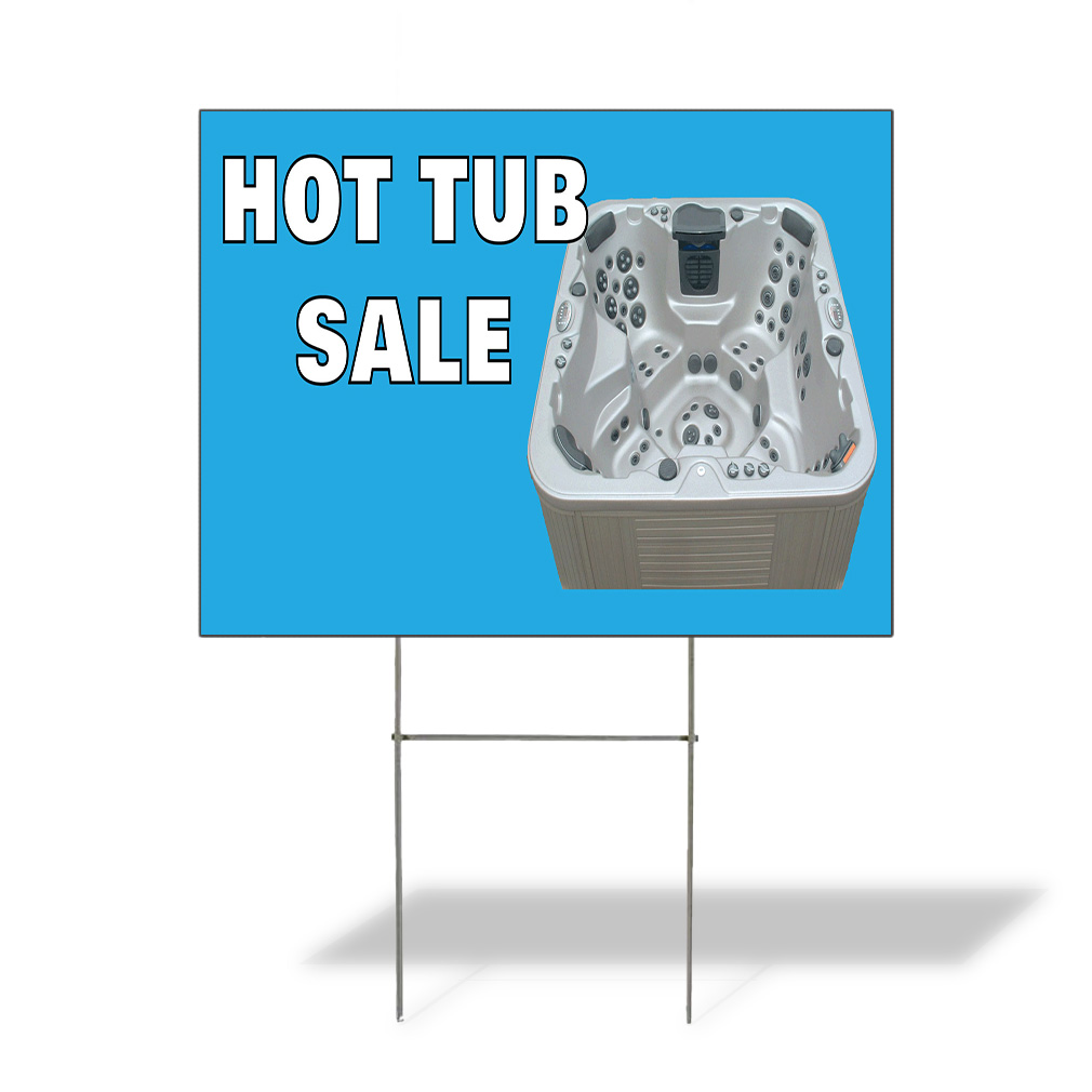 Weatherproof Yard Sign Hot Tub Sale Outdoor Advertising Printing C Lawn