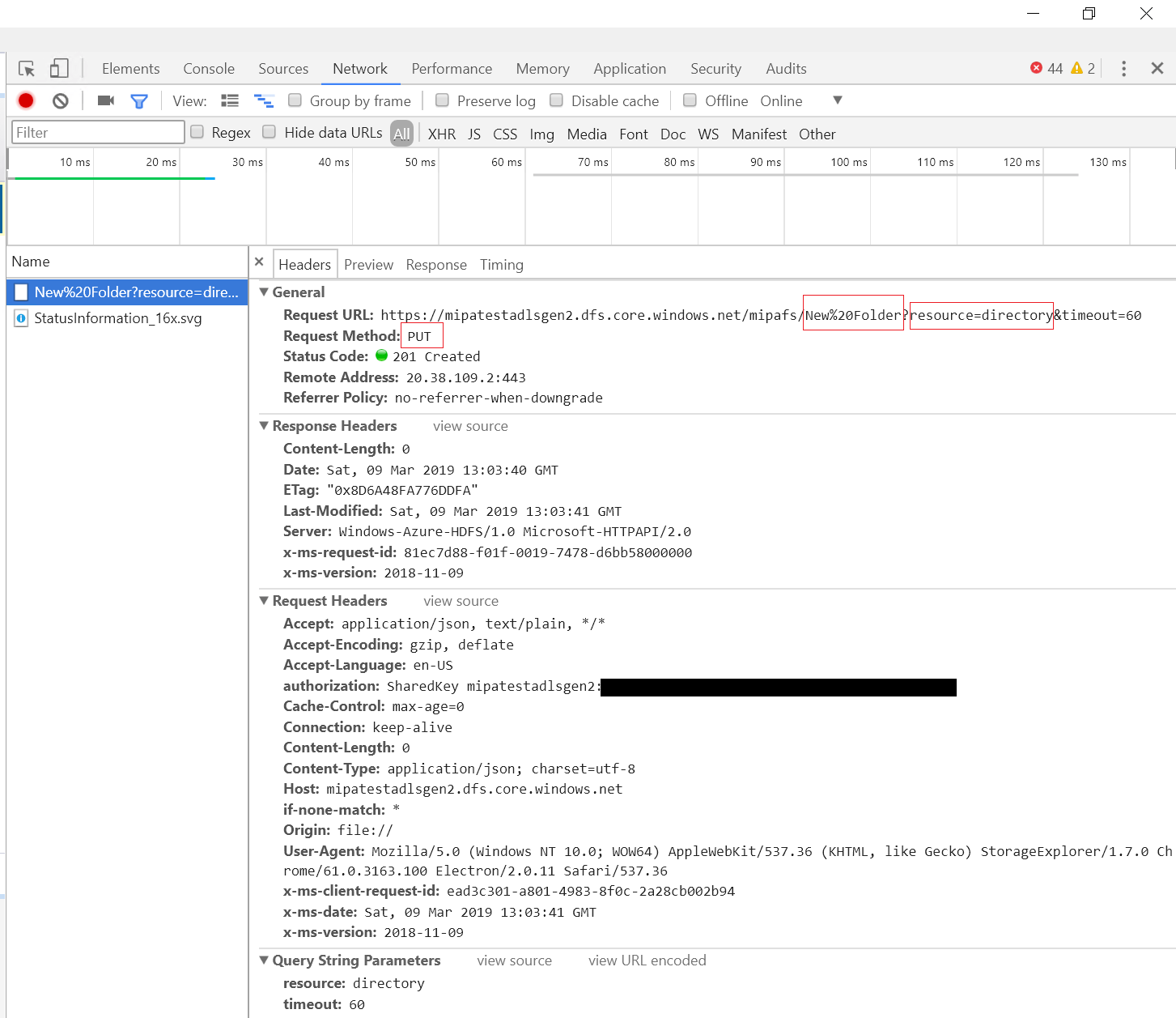 How to sniff ADLS Gen2 storage REST API calls to Azure using Azure