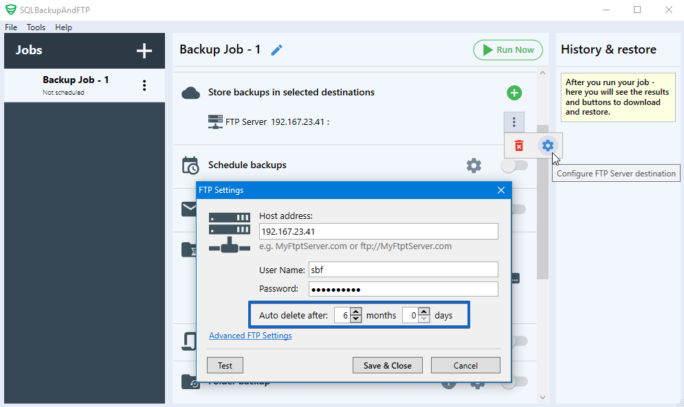 How to specify backup’s lifetime SQLBackupAndFTP's blog