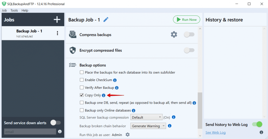 SQL Server CopyOnly Backup SQLBackupAndFTP's blog