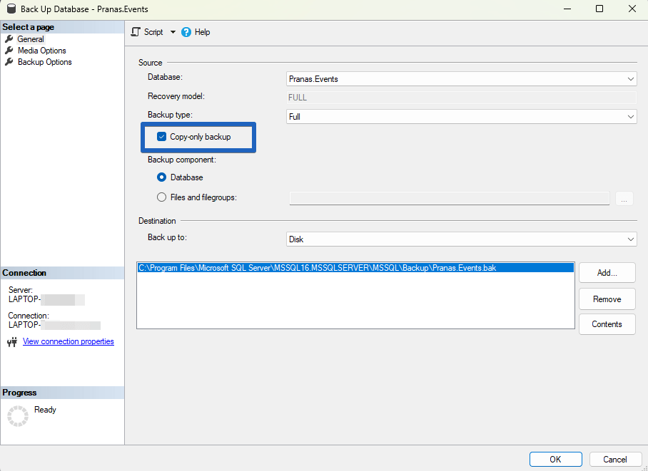 SQL Server copyonly backup why and how? SqlBak Blog