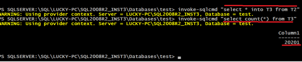 using powershell to select from Tables in database SQL DBA learning curve