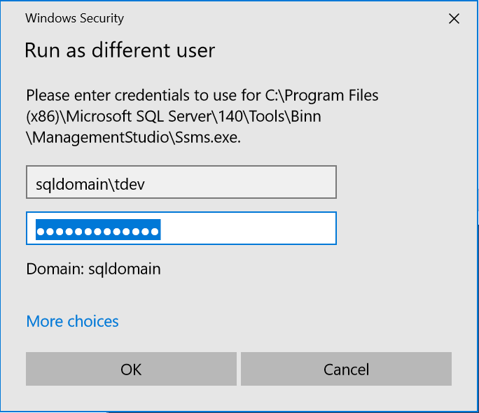 Use Windows Authentication With a Different User in SSMS » SQLGeeksPro