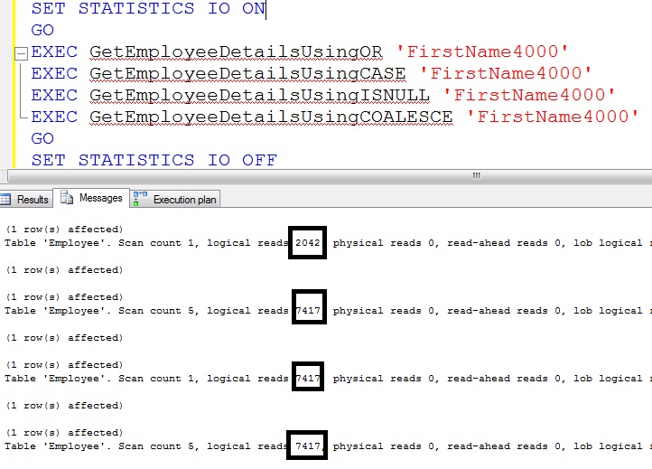 Usage of OR Boolean Operator/CASE Statement in WHERE Clause Leads to