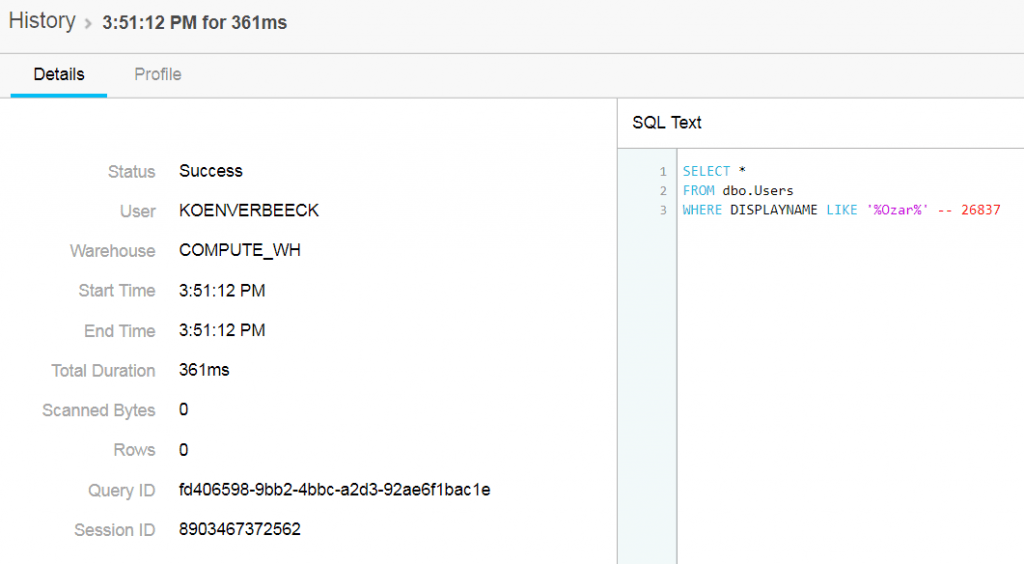 Cool Stuff in Snowflake Part 6 Query History Under the kover of